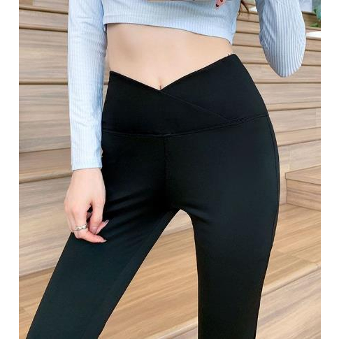 Jiashucheng Quần Tập Yoga Lưng Cao Co Giãn Ôm Dáng Phong Cách Retro Cho Nữ