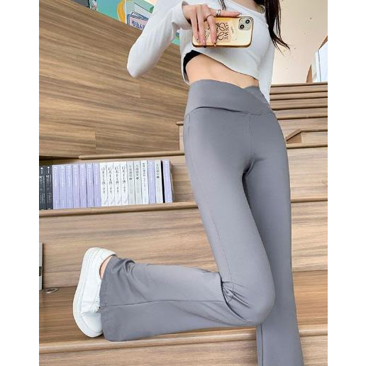 Jiashucheng Quần Tập Yoga Lưng Cao Co Giãn Ôm Dáng Phong Cách Retro Cho Nữ