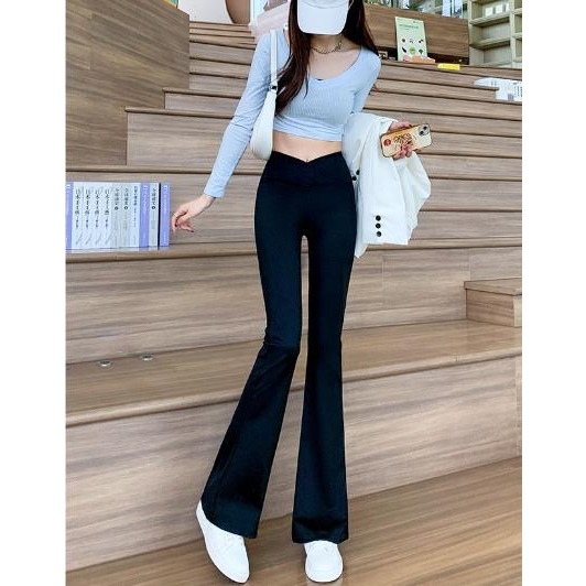 Jiashucheng Quần Tập Yoga Lưng Cao Co Giãn Ôm Dáng Phong Cách Retro Cho Nữ