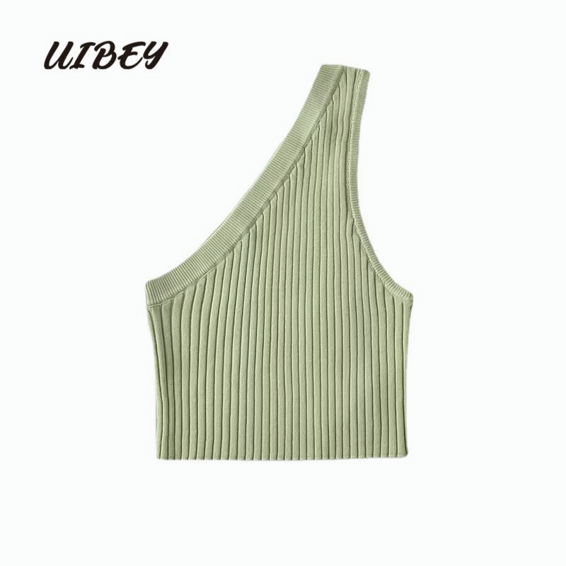 Uibey Bán Sỉ Áo Vest Dệt Kim Có Sọc Chéo Cổ Áo 66178
