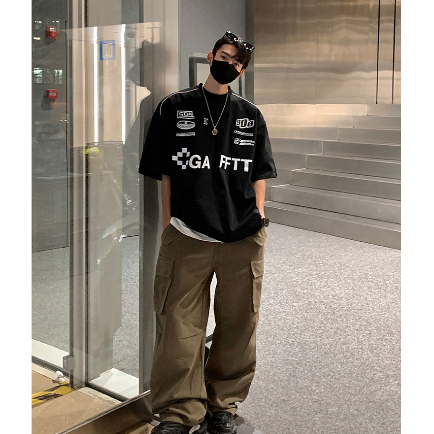 Áo thun VUNC tay ngắn dáng rộng in họa tiết thời trang mùa hè cho nam