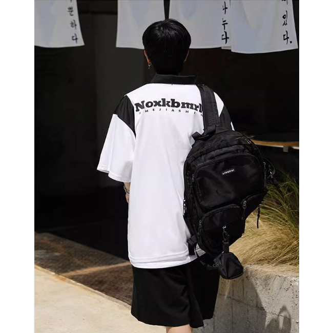 Áo Thun polo Tay Ngắn Dáng Rộng Phong Cách Nhật Bản Thời Trang Mới 2023 Cho Nam