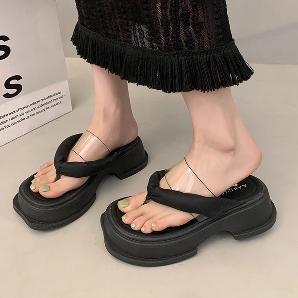C＆S dép sandal nữ 5cm dép đi biển dép đế cao giày sandal Thoải Mái Xinh Xắn 230628
