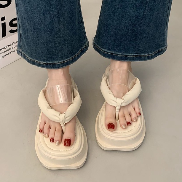 C＆S dép sandal nữ 5cm dép đi biển dép đế cao giày sandal Thoải Mái Xinh Xắn 230628