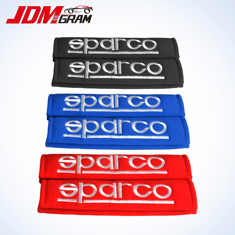 Sparco Bộ 2 Đệm Bọc Dây Đai An Toàn Xe Hơi Dày Dặn Mềm Mại Tiện Dụng