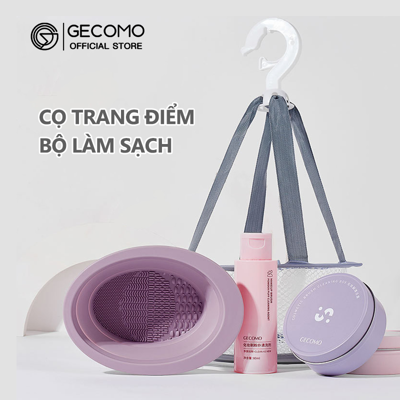 Hộp Mút Vệ Sinh Cọ Trang Điểm 80ml Thương Hiệu GECOMO