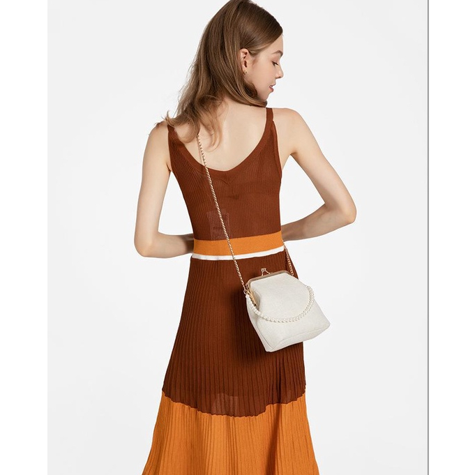 Túi Đeo Chéo Hình Vỏ Sò Đính Ngọc Trai Thời Trang Dành Cho Nữ