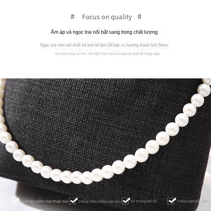 Túi Đeo Chéo Hình Vỏ Sò Đính Ngọc Trai Thời Trang Dành Cho Nữ