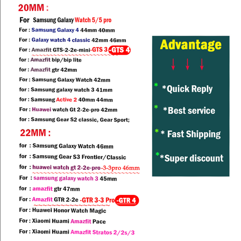 Dây Đeo Silicon 22mm 20mm 18mm Cho Đồng Hồ Thông Minh Samsung Galaxy watch 3 / 4 Classic / 5 / 5 pro / 3 Gear S2 S3 huawei GT 2 Active 2