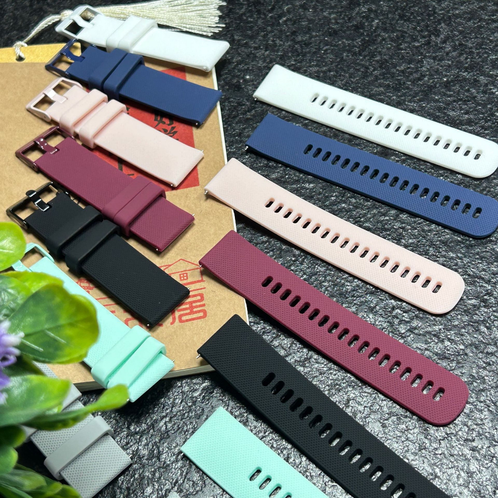 Dây Đeo Silicon 22mm 20mm 18mm Cho Đồng Hồ Thông Minh Samsung Galaxy watch 3 / 4 Classic / 5 / 5 pro / 3 Gear S2 S3 huawei GT 2 Active 2