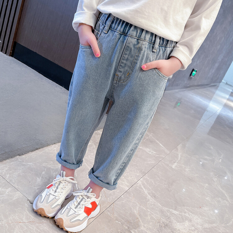 Quần Jeans Thời Trang Năng Động Cho Bé Gái Quần jean cô gái Quần âu Quần Denim dễ thương