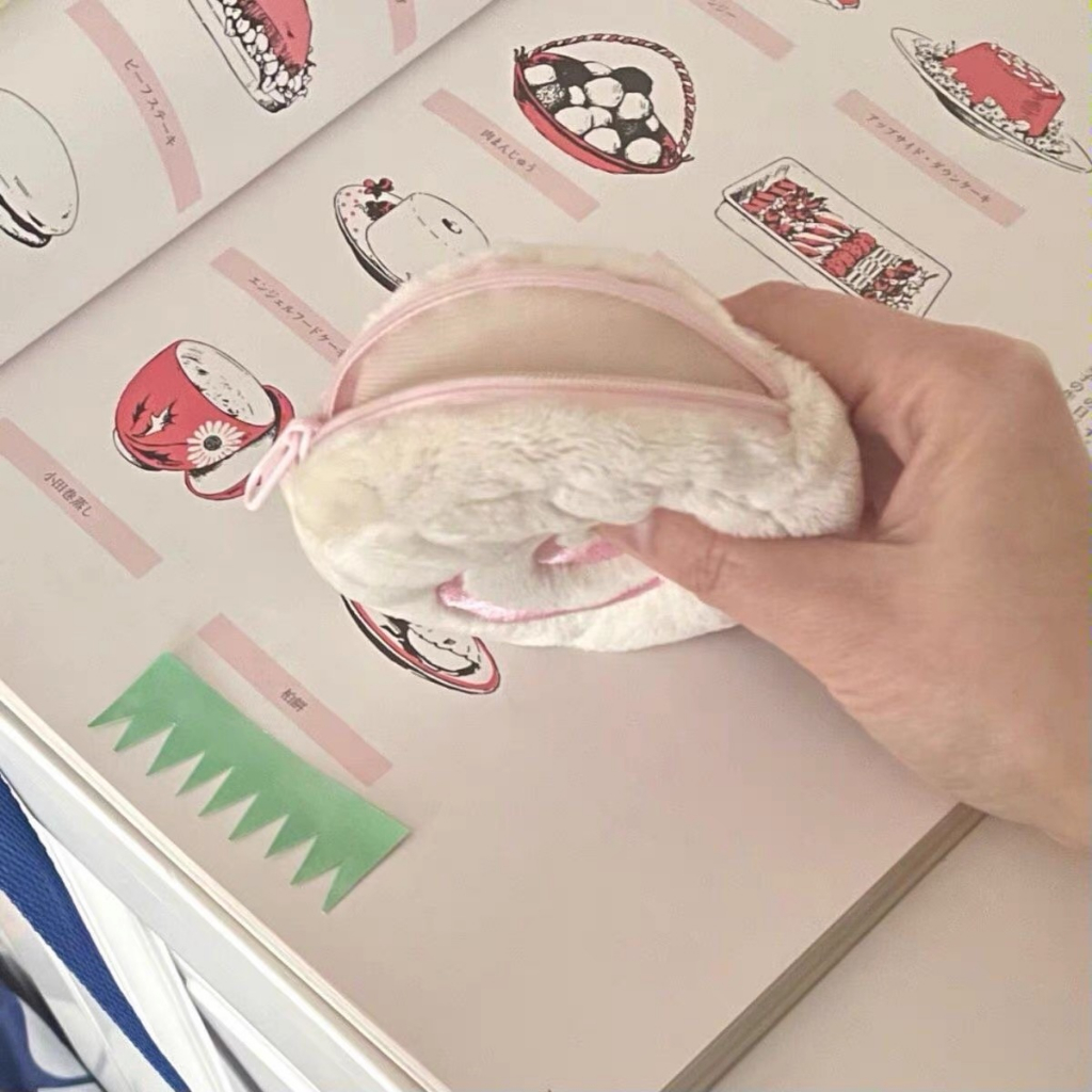 2023 Túi Đựng Tai Nghe airpods Hình Bánh Cá Màu Hồng Bằng Lông Nhung Dễ Thương Xinh Xắn