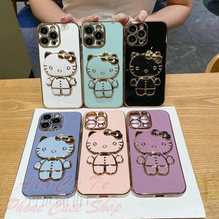 Ốp lưng VIVO Y17S Y36 Y22 Y22S Y21 Y21S Y20 Y20S Y19 Y17 Y16 Y15 Y15S Y15A Y12 Y12S Y11 U10 Y03 Y02 Y02A Y02T Y02S Y01 Y91C Y1S Y51 Y50 Y35 Y33S Y30 Y30i T1X 4G 5G Plating Hello Kitty Cat Cosmetic Mirror Stand Soft Case
