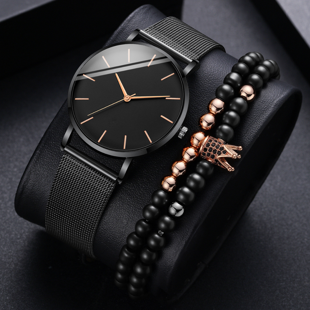 Đồng Hồ Nam Dây Da Siêu Mỏng Thời Trang