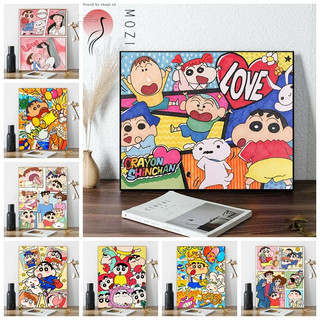  MOZI ✨Bút chì Shin 30*40CM chan tranh số hoá anime tranh tô màu theo số tranh số hóa theo yêu cầu tranh tô màu theo số theo yêu cầu tranh số hóa theo yêu cầuTranh Sơn Dầu Acrylic Họa Tiết Hoạt Hình Cậu Bé Bút Chì Shin-Chan Trang Trí 