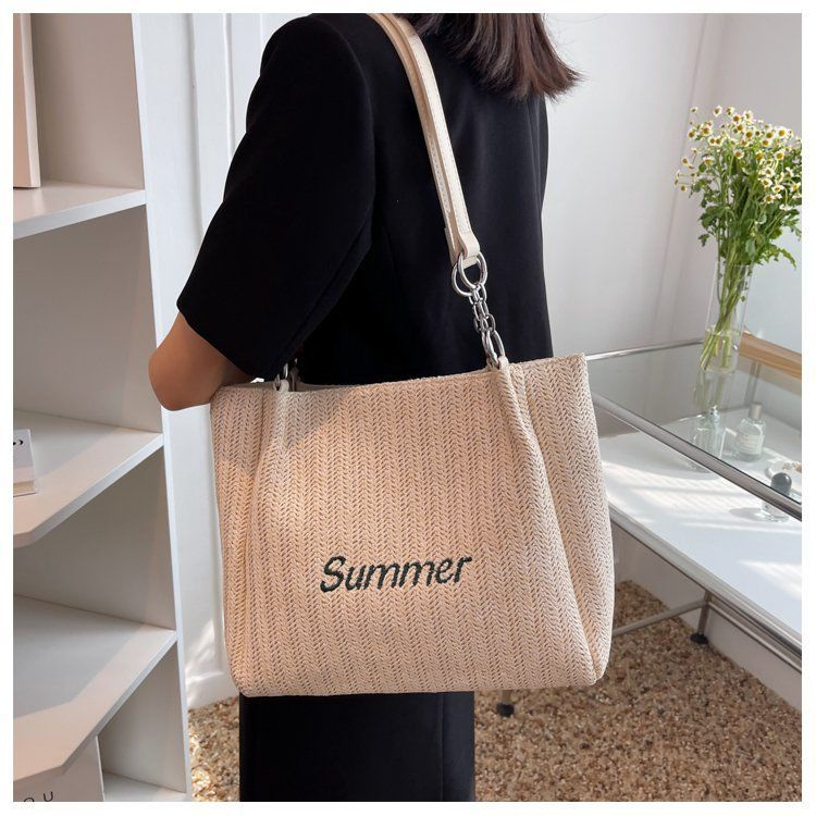 Galancher Túi Xách Dệt Dung Tích Lớn Phong Cách Nhật Bản Cho Nữ