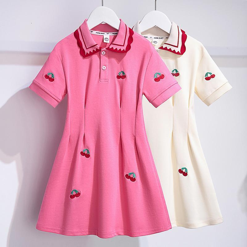 Đầm Polo Phong Cách Hàn Quốc Thời Trang Mùa Hè Xinh Xắn Cho Bé Gái 3-14 Tuổi
