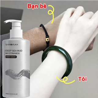 ⭐CHÍNH HÃNG⭐ Sữa tắm trắng da dưỡng trắng body Niacinamide 300ML Sữa Tắm Bùn Biển Sâu Gel Tắm Bùn Núi Lửa Làm Sáng Da