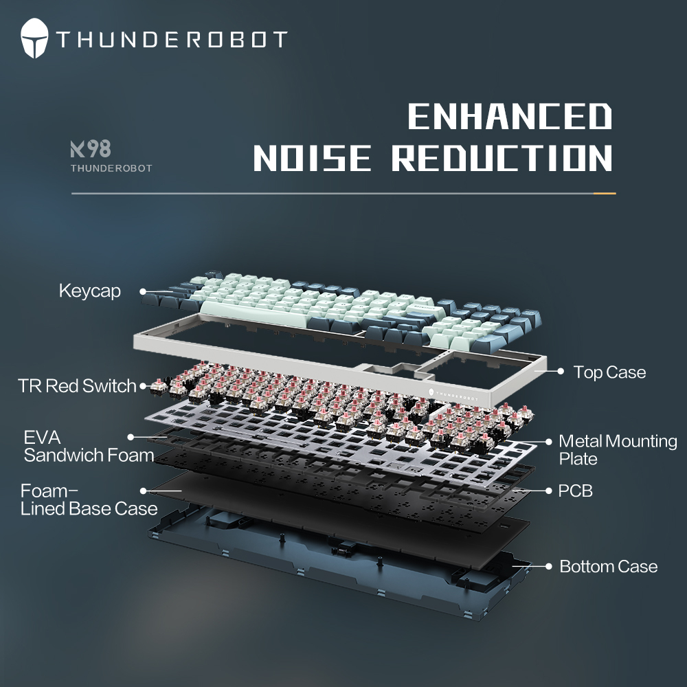 Bàn Phím Cơ Thunderobot K98 98 Phím Chuyên Dụng Cho Game Thủ