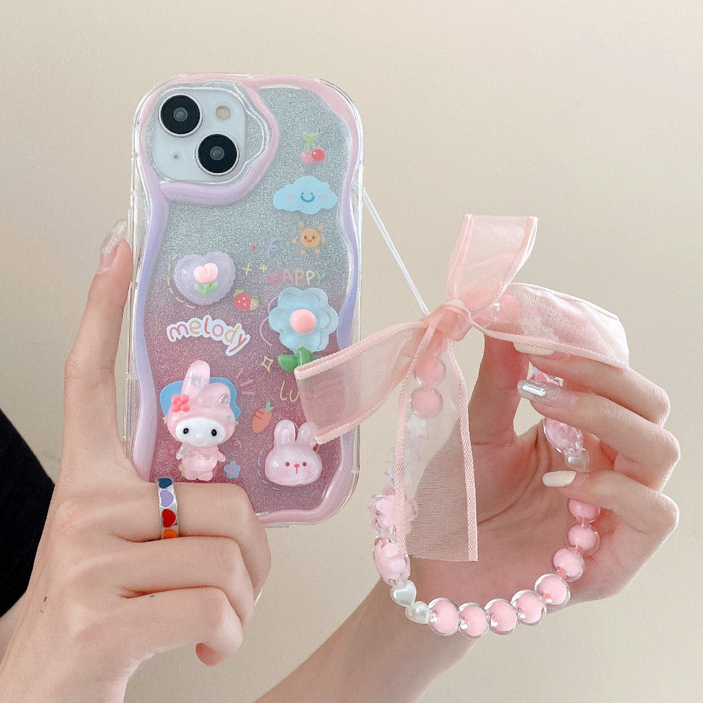Ốp Điện Thoại Chống Sốc Hình Cinnamoroll Melody 3D Dễ Thương Cho iPhone 14 / 13 / 12 / 11 / X / 8P / 7P / 7