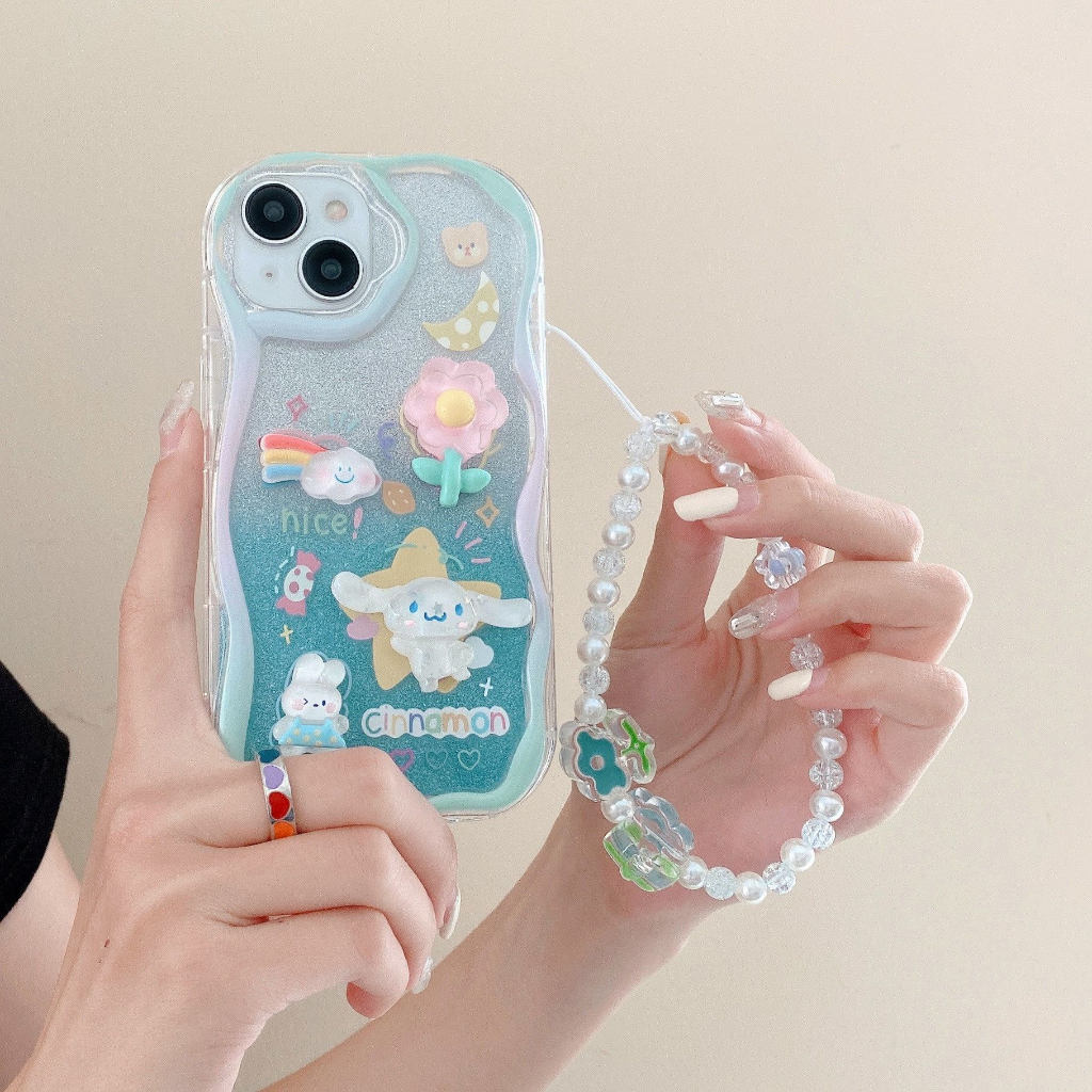 Ốp Điện Thoại Chống Sốc Hình Cinnamoroll Melody 3D Dễ Thương Cho iPhone 14 / 13 / 12 / 11 / X / 8P / 7P / 7
