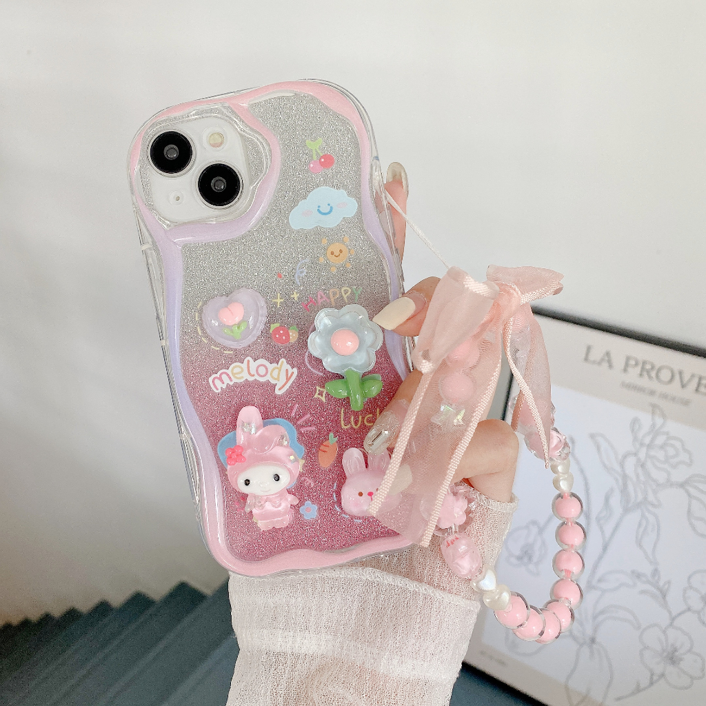 Ốp Điện Thoại Chống Sốc Hình Cinnamoroll Melody 3D Dễ Thương Cho iPhone 14 / 13 / 12 / 11 / X / 8P / 7P / 7