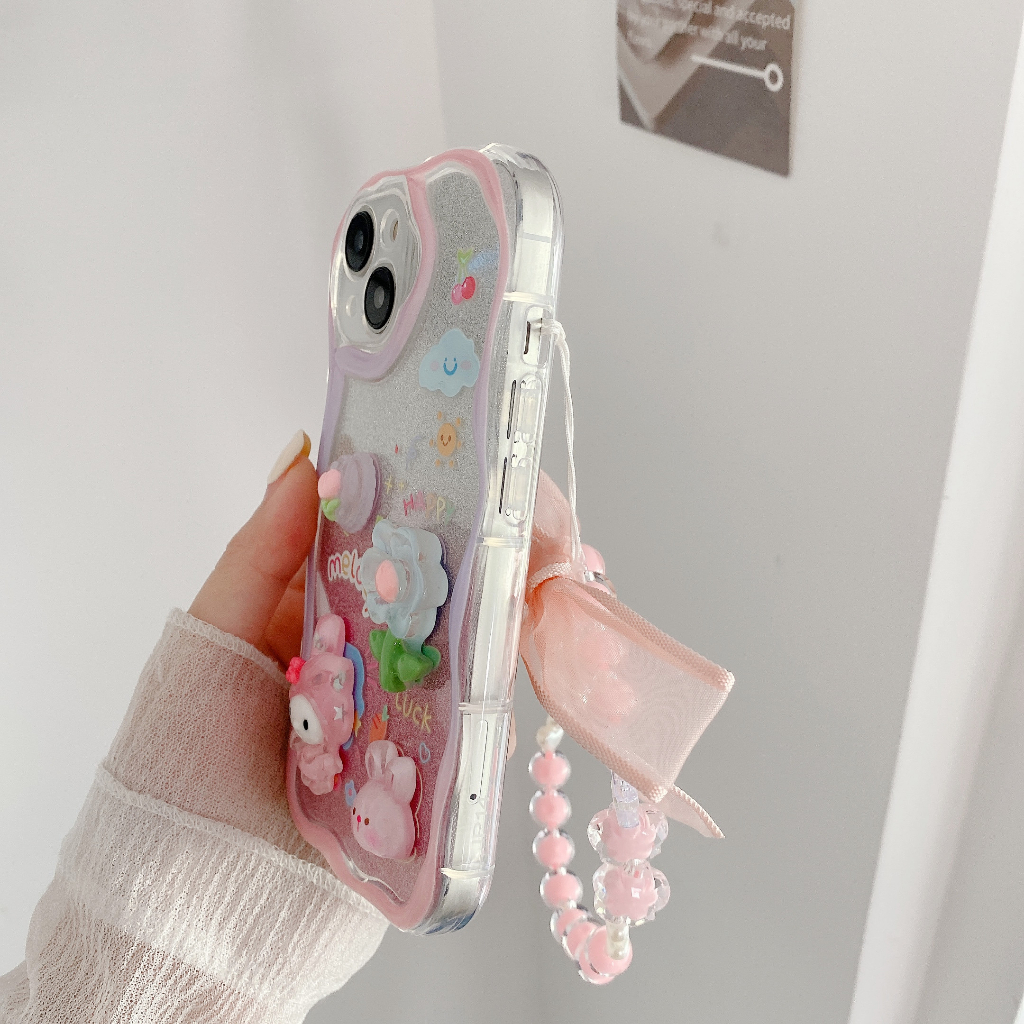 Ốp Điện Thoại Chống Sốc Hình Cinnamoroll Melody 3D Dễ Thương Cho iPhone 14 / 13 / 12 / 11 / X / 8P / 7P / 7