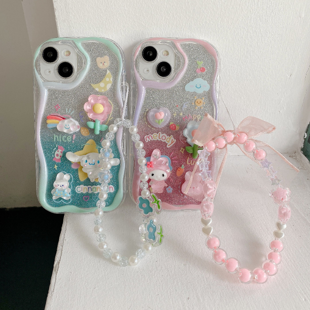 Ốp Điện Thoại Chống Sốc Hình Cinnamoroll Melody 3D Dễ Thương Cho iPhone 14 / 13 / 12 / 11 / X / 8P / 7P / 7