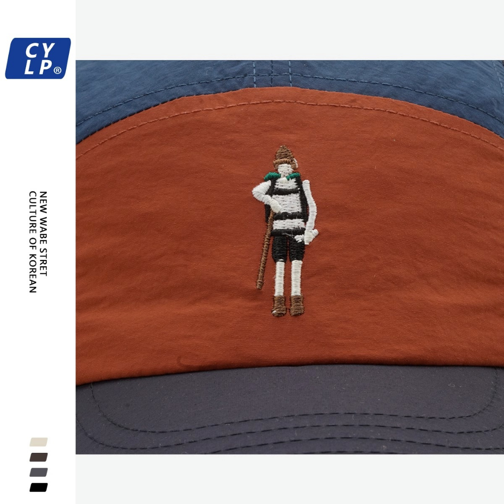 Mũ Lưỡi Trai Mềm Thêu Họa Tiết Hoạt Hình Phối Màu Phong Cách Hàn Quốc Thời Trang Cho Nam Và Nữ