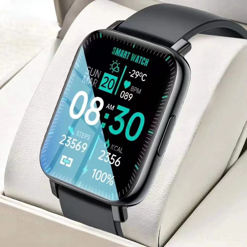 XIAOMI Q9pro 1.85inch Màn hình lớn Đồng hồ thông minh mới Đồng hồ thông minh nam Theo dõi nhiệt độ cơ thể Đồng hồ thông minh chống nước cho nữ Android iOS