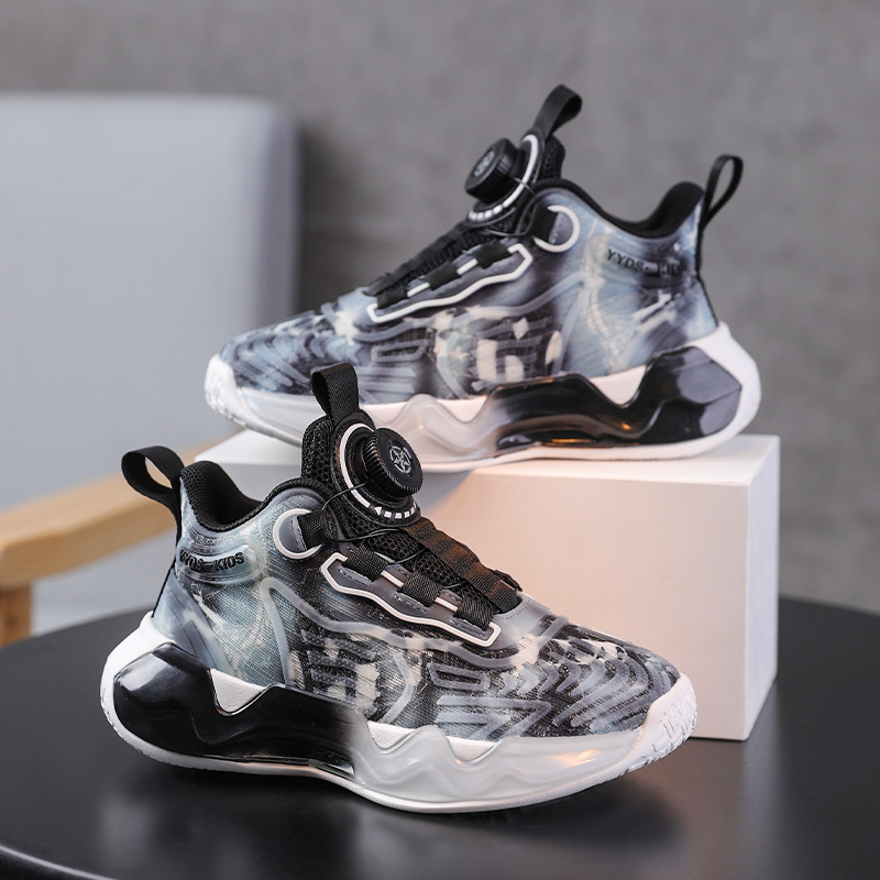 Giày Thể Thao Đế Cao Chống Trượt Có Nút Xoay size 28-39 Cho Bé