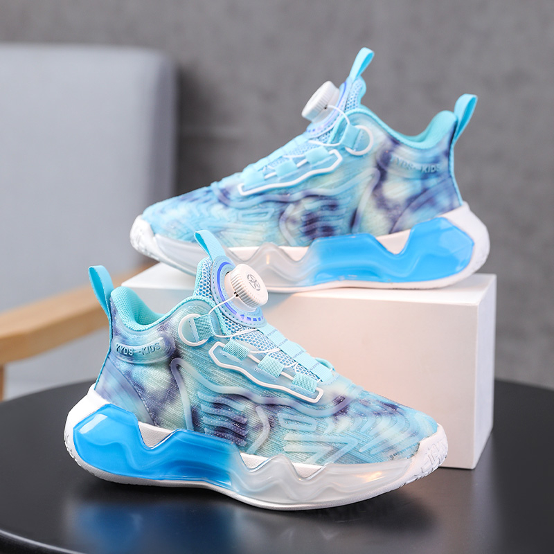 Giày Thể Thao Đế Cao Chống Trượt Có Nút Xoay size 28-39 Cho Bé