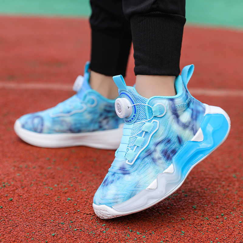 Giày Thể Thao Đế Cao Chống Trượt Có Nút Xoay size 28-39 Cho Bé