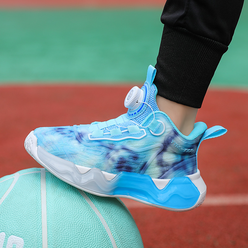 Giày Thể Thao Đế Cao Chống Trượt Có Nút Xoay size 28-39 Cho Bé