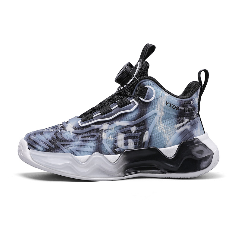 Giày Thể Thao Đế Cao Chống Trượt Có Nút Xoay size 28-39 Cho Bé