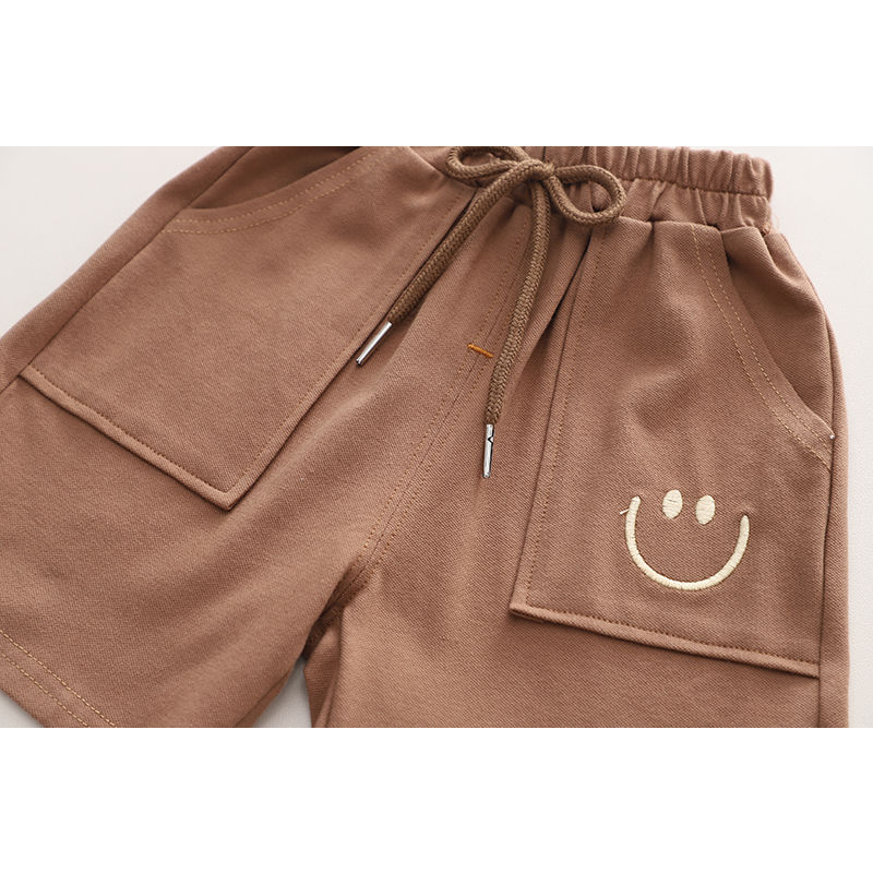 Set Đồ 2 Món Gồm Áo Thun cotton Tay Cộc Kẻ Sọc In logo Phi Hành Gia Phát Sáng Thời Trang Hàn Quốc Cho Bé Trai