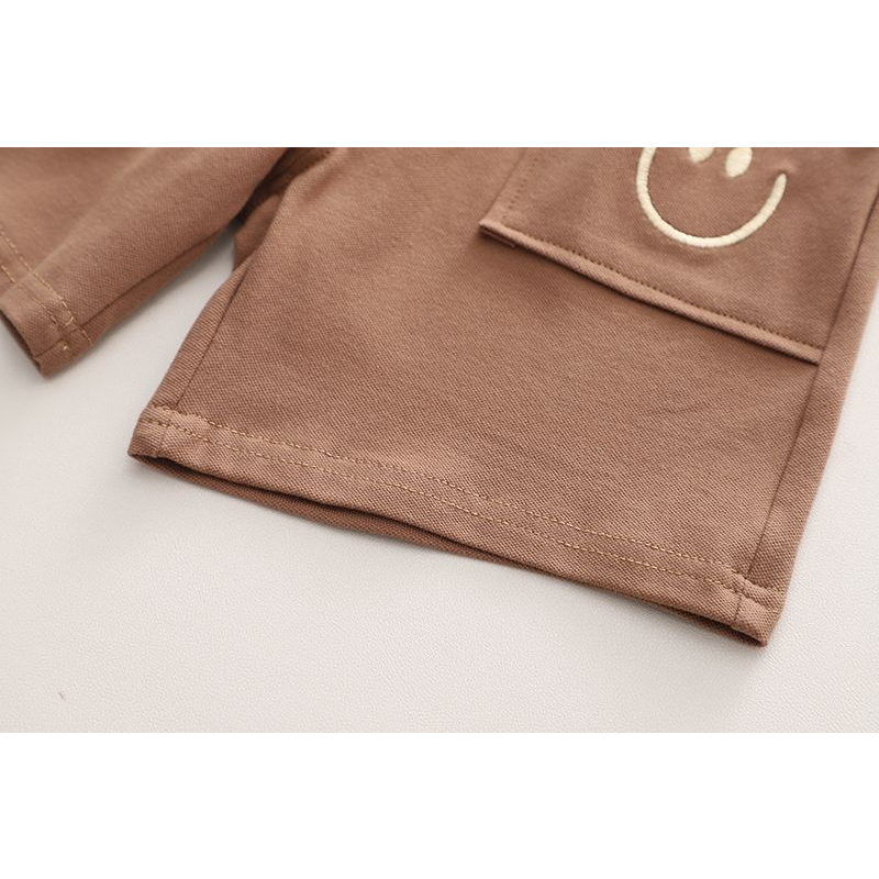 Set Đồ 2 Món Gồm Áo Thun cotton Tay Cộc Kẻ Sọc In logo Phi Hành Gia Phát Sáng Thời Trang Hàn Quốc Cho Bé Trai