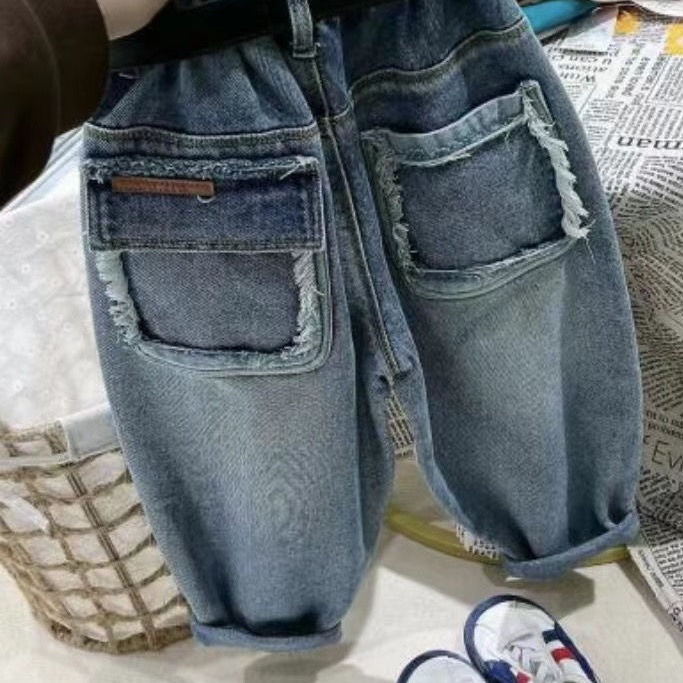~ Quần Jean Dài Phong Cách Mới Năm 2023 Thời Trang Thường Ngày Dễ Phối Đồ Cho Bé Trai
