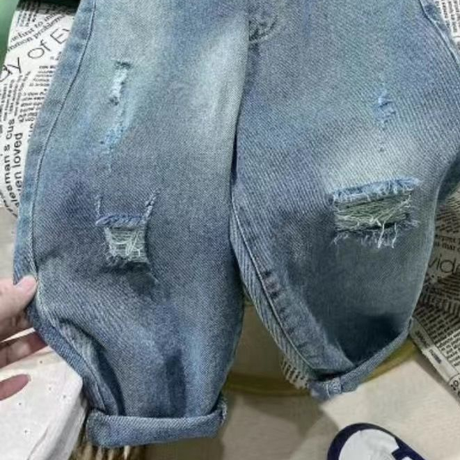 ~ Quần Jean Dài Phong Cách Mới Năm 2023 Thời Trang Thường Ngày Dễ Phối Đồ Cho Bé Trai
