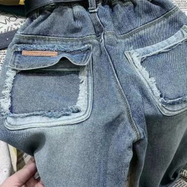 ~ Quần Jean Dài Phong Cách Mới Năm 2023 Thời Trang Thường Ngày Dễ Phối Đồ Cho Bé Trai