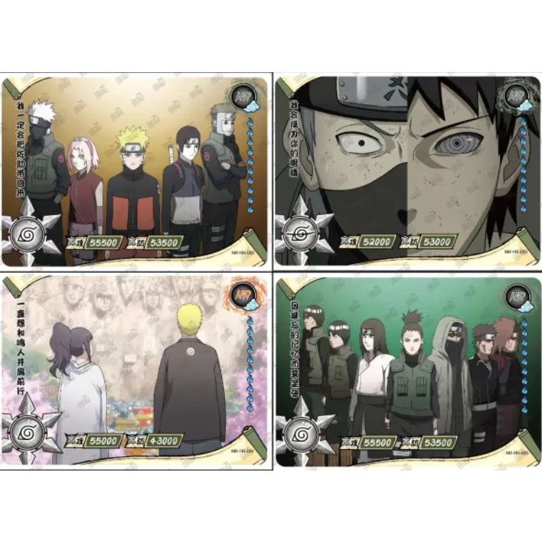 Bộ Thẻ Bài naruto 3d Phiên Bản Ngang Chính Hãng