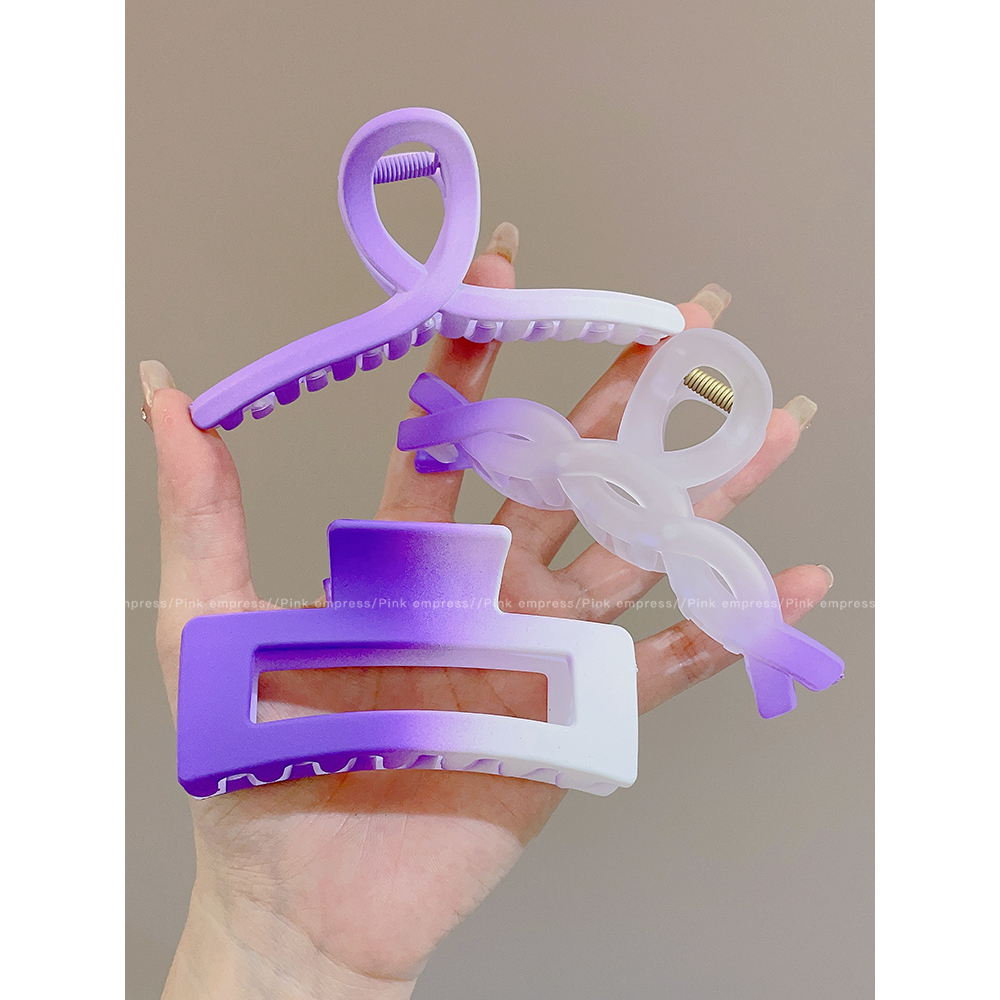 Kẹp Tóc Hình Vuông Màu Ombre Phong Cách Hàn Quốc Thời Trang Cho Nữ