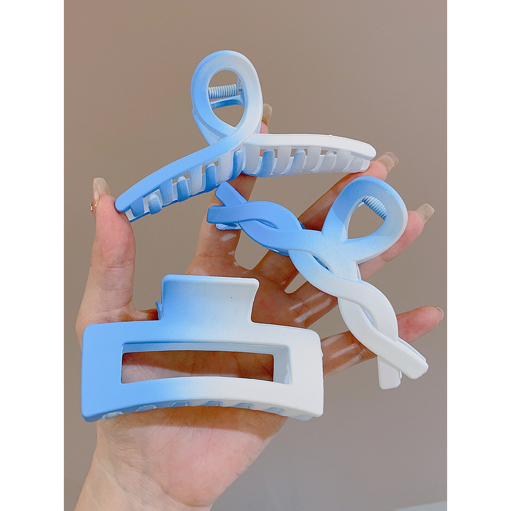 Kẹp Tóc Hình Vuông Màu Ombre Phong Cách Hàn Quốc Thời Trang Cho Nữ