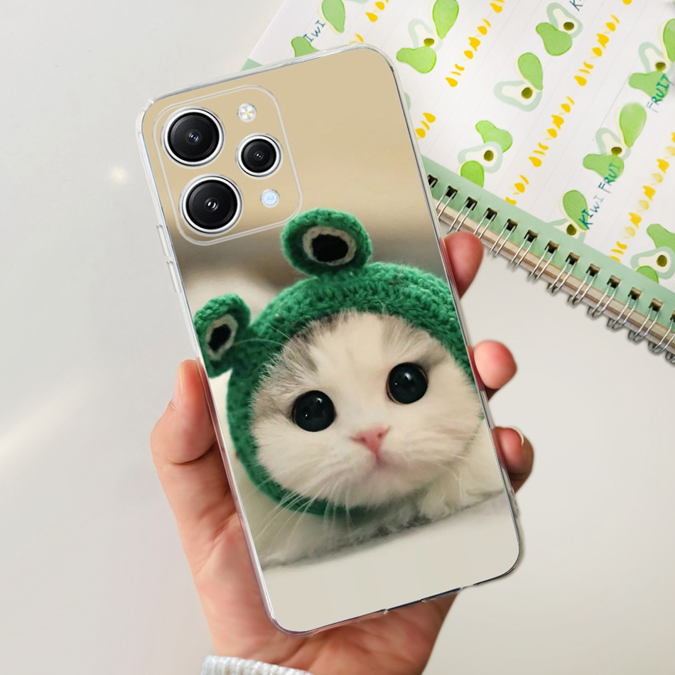 Ốp Điện Thoại Silicone TPU Mềm In Hình Khủng Long / Mèo Đáng Yêu Cho Xiaomi Redmi 12 2023 Redmi12 4G