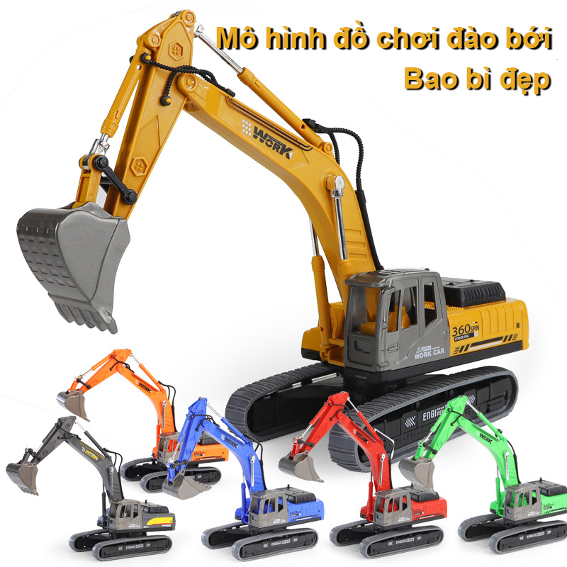 Mới Mô Hình Xe Xúc Đất Đồ Chơi Trang Trí Độc Đáo