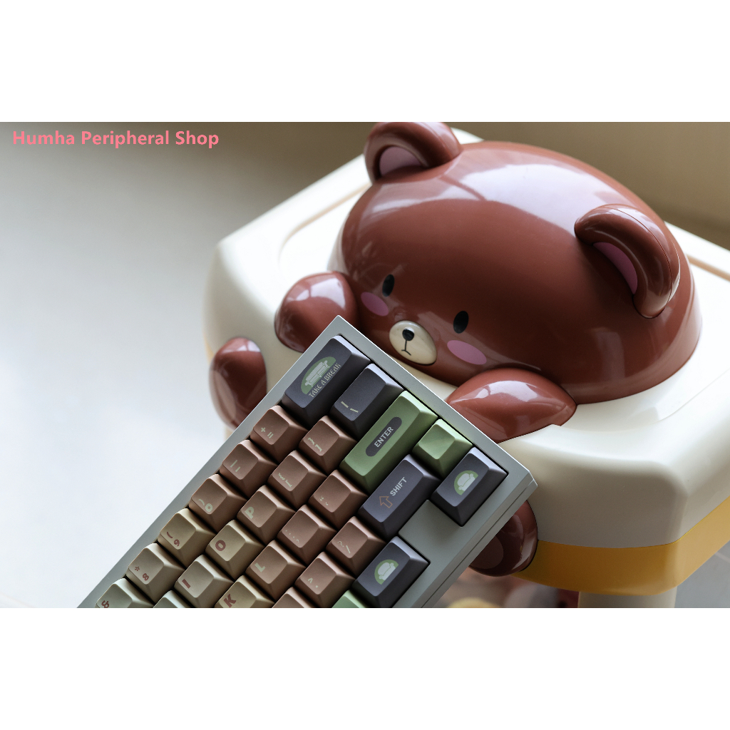 Humha Nắp Phím Cơ Chất Liệu PBT Nhuộm Màu KCA profile Hình Bánh Matcha Cá Tính