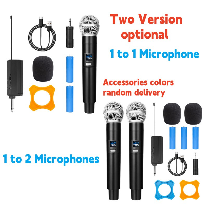 Micro Cầm Tay Không Dây 1 / 2 Kênh VHF Chuyên Dụng Cho Tiệc Karaoke / Nhà Thờ