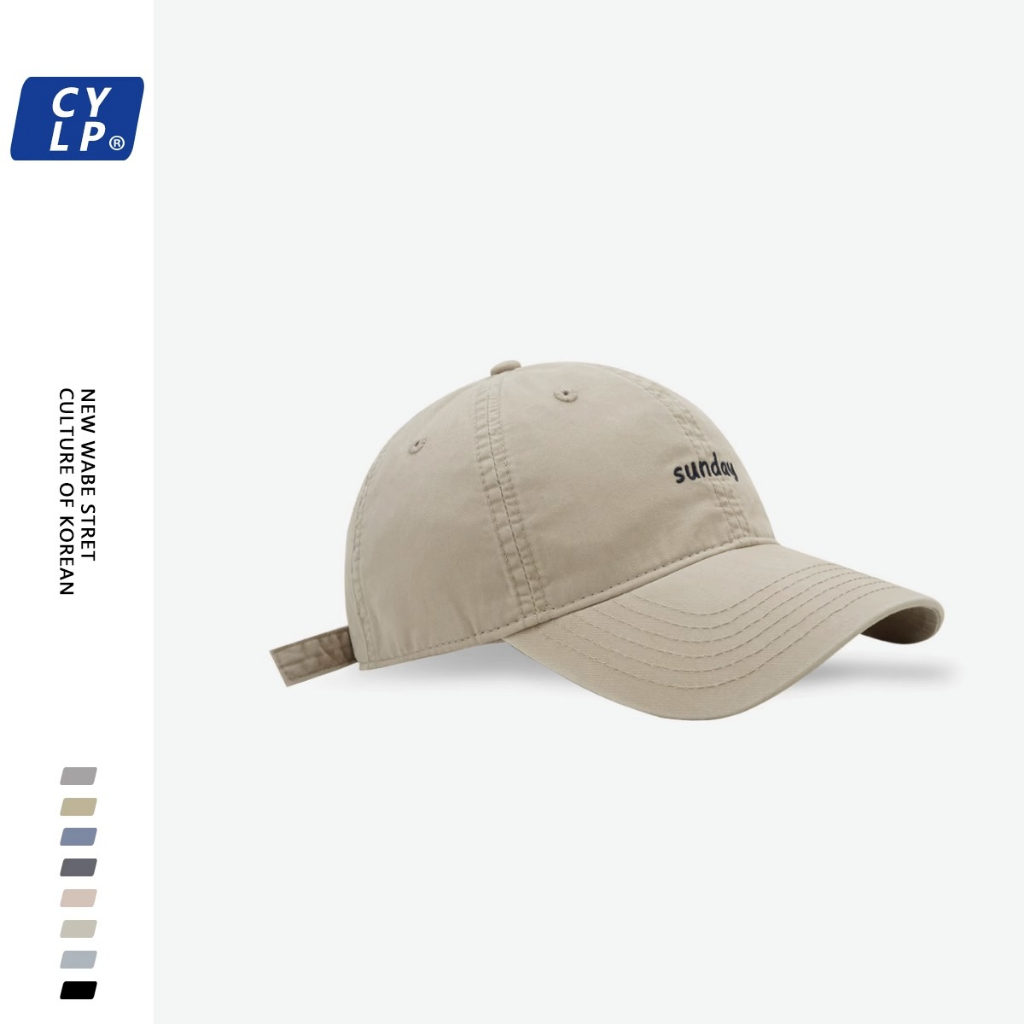 Mũ Lưỡi Trai Chất Liệu Cotton Thêu Chữ Phong Cách Hàn Quốc Thời Trang Cho Nam Nữ