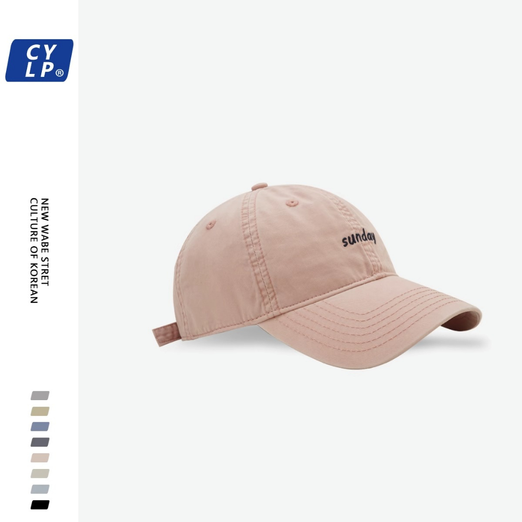 Mũ Lưỡi Trai Chất Liệu Cotton Thêu Chữ Phong Cách Hàn Quốc Thời Trang Cho Nam Nữ