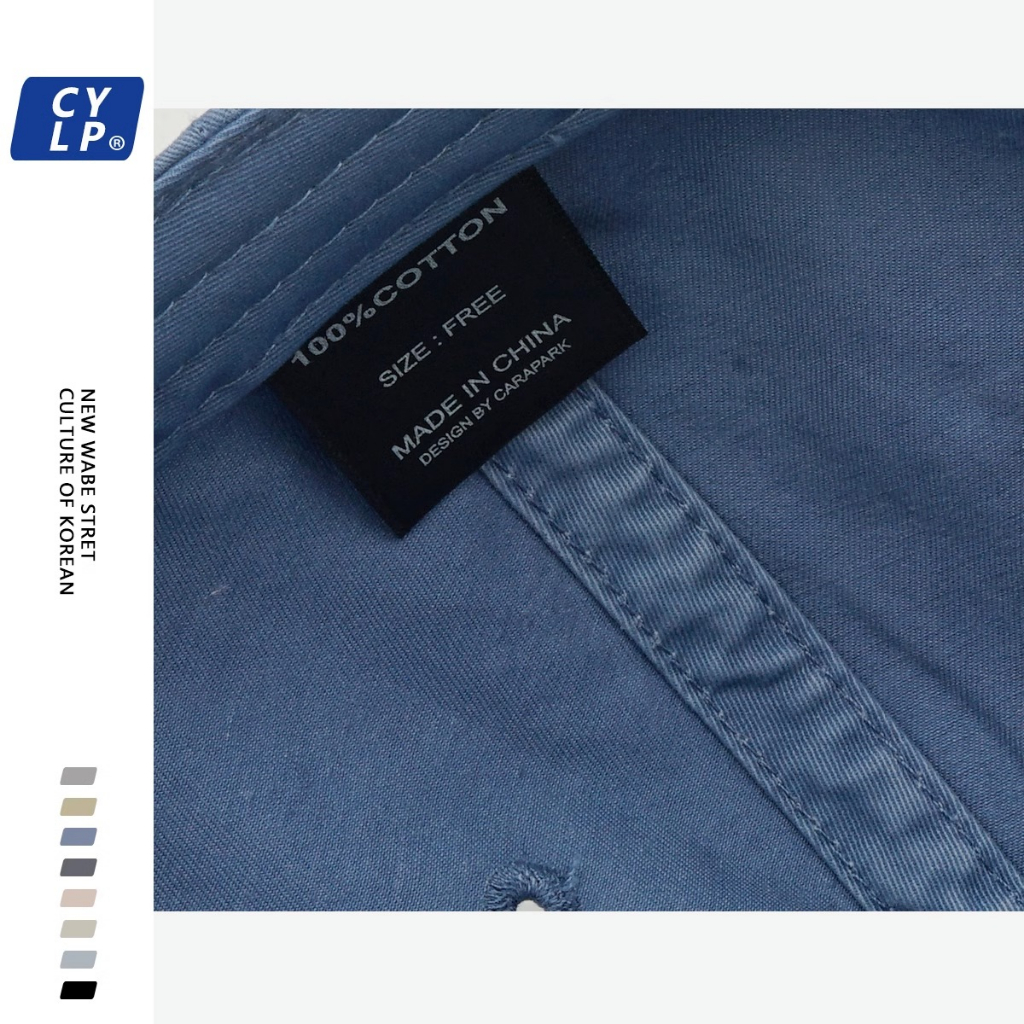 Mũ Lưỡi Trai Chất Liệu Cotton Thêu Chữ Phong Cách Hàn Quốc Thời Trang Cho Nam Nữ